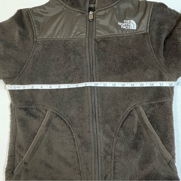 The North Face Oso Womens Small Full Zip Fleece Outdoor Hoodie Jacket Dark Brown - Picture 13 of 13